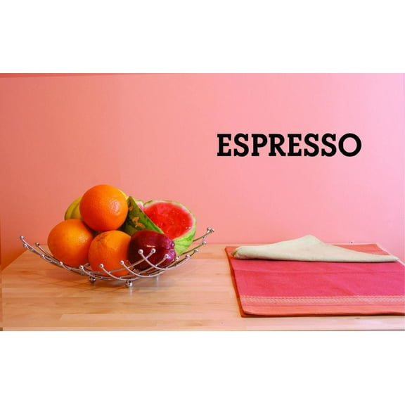 Custom Decals Espresso Wall Art Size: 10 X 36 Inches Color: Black