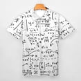 thumbnail image 3 of Math Education Pattern with Handwritten Men Zipper T-shirt Summer Casual Short Sleeve T-shirt Top, 3 of 7