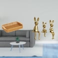 thumbnail image 2 of Cestas De Frutas Tejidas Y Estatuas De Familia De Conejos, Tazón Para Servir Bocadillos, Cesta De Frutas, Plato De Pan, Adorno De Centro De Mesa, Escultura De Animal Para Decoración De, 2 of 8