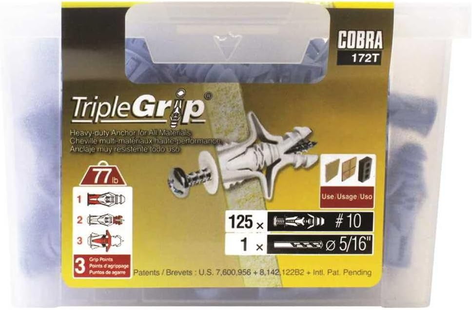 TRIPLE GRIP 172T TRIPLEGRIP, #10, BLUE + SCREWS