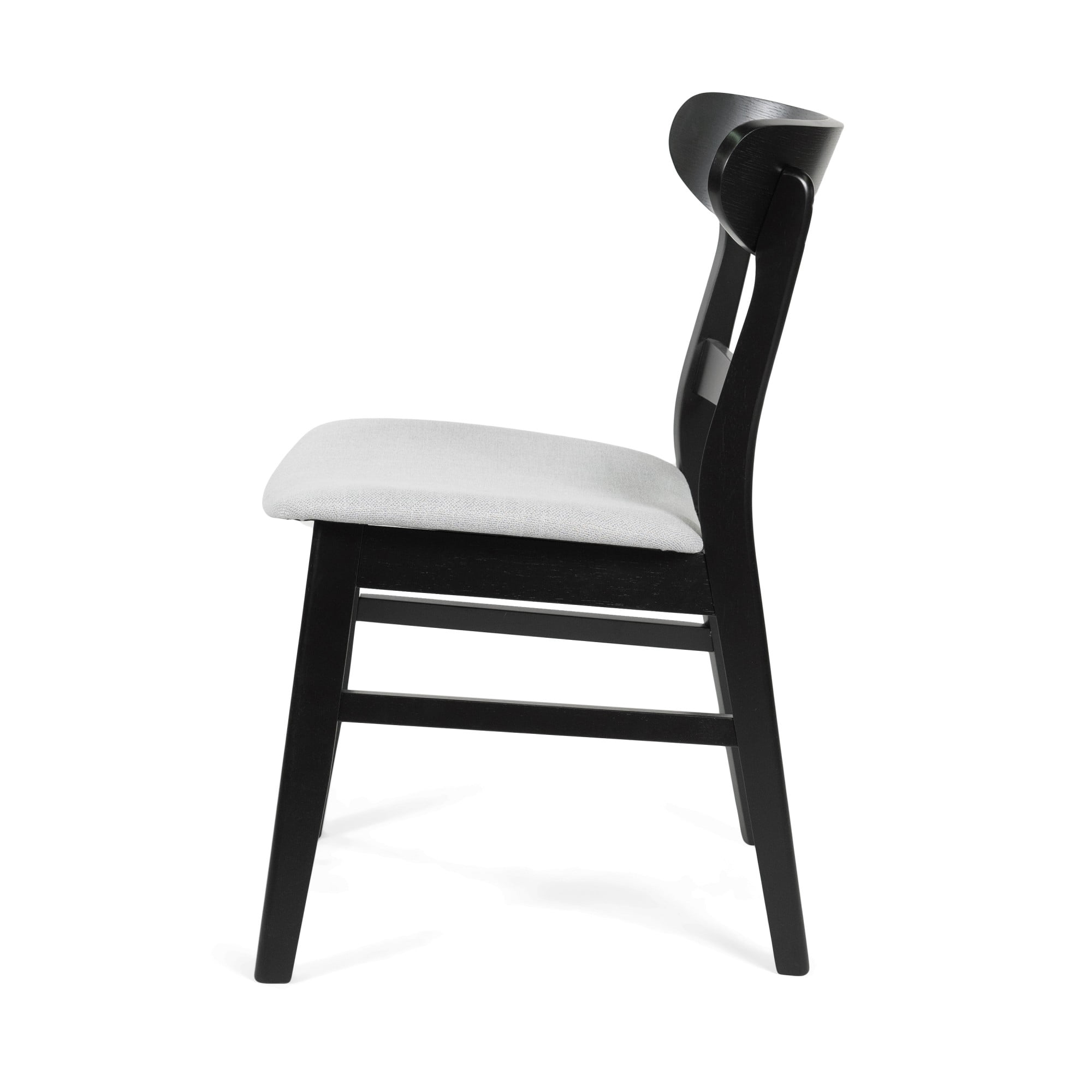 Aukfa 18"H Upholstered Side Chairs Set of 2, Mid Century Modern Dining Chairs with Curved Backrest for Kitchen, Dining Room, Living Room, Gary
