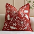 thumbnail image 4 of Qholemyo Floral Embroidered Throw Pillow Covers 17.7x17.7in Soft Elegant Decor For Indoor Sofa Bedroom, 4 of 6