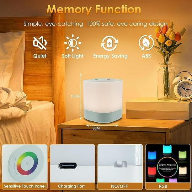 Lámpara De Mesa Con Luz De Noche LED, Lámpara De Noche Para Sala De Estar, Dormitorio, Habitación De Bebé