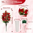 thumbnail image 3 of Lyacmy Artificial Cemetery Flowers with Vase ,Set of 2 Artificial Rose Bouquet Graveyard Memorial Flowers for Cemetery Headstones Decoration, 3 of 12