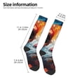 thumbnail image 2 of Naloa Oil Painting Colorful Hamster Thigh High Socks Extra Long Stretchy Sock Women Over Knee High Opaque Stocking Daily Wear, 2 of 6