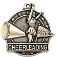 thumbnail image 2 of Cheerleading Medals, 2" Gold Diecast Cheerleading Medal Award 5 Pack, 2 of 2