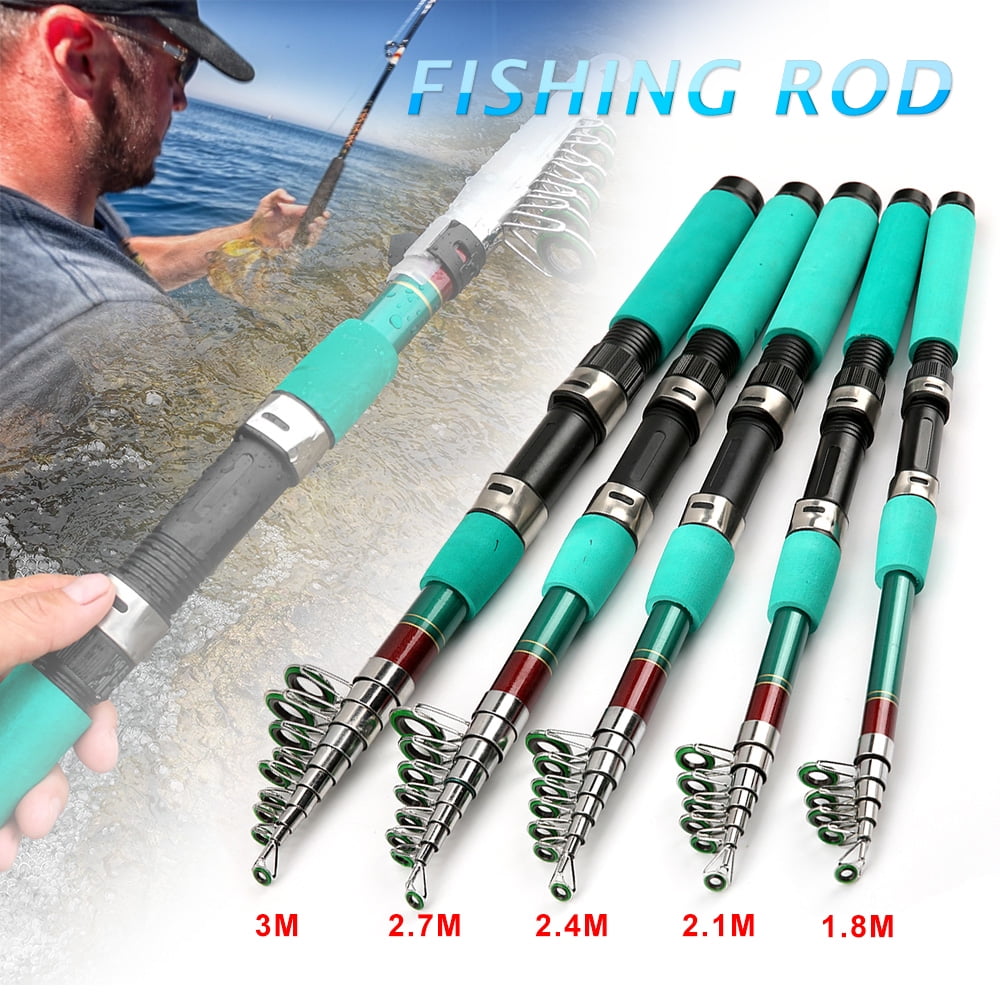 Telescopic Spinning Casting Fishing Rod Portable 1.2m 1.5m Travel Lure Pole 