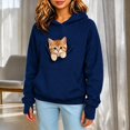 thumbnail image 2 of Afdoent Hoodies for Girls Cat Pouch Hoodie with Pockets Pet Carrier Pullover Animal Holder Long Sleeve Tops Fall Winter 13-14 Years, 2 of 4