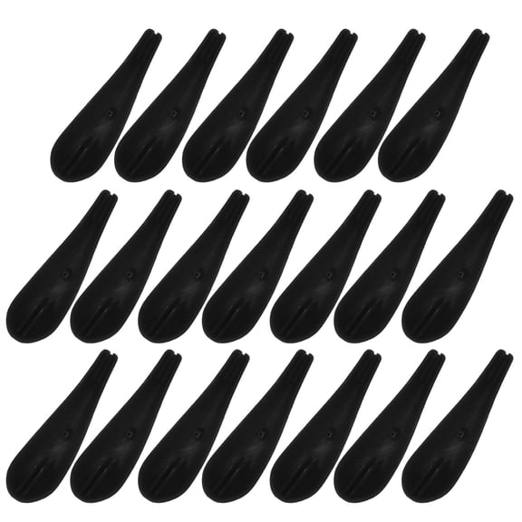 TABLZONE Plastic Black Shoulder Pads for Hangers, Heavy Load Endurance, Non-Slip, 20Pcs