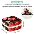 thumbnail image 5 of Rose Travel Portable Square Decorative Box with Necklace Holder and Jewelry Organizer - Ideal for Rings, Earrings, Necklaces, Bracelets - Suitable for Girls and Women, 5 of 6