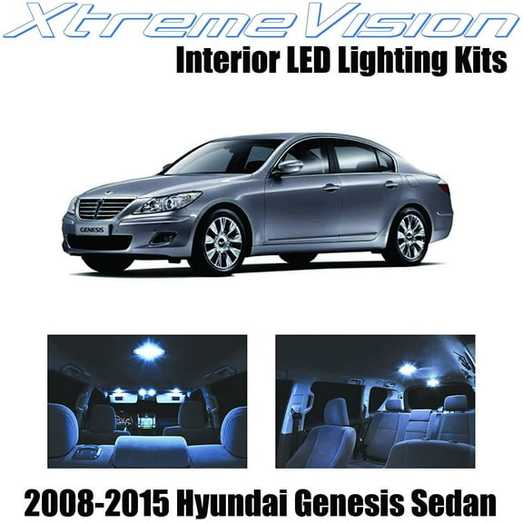 XtremeVision Interior LED for Hyundai Genesis Sedan 2008-2015 10 Pieces Cool White Interior LED Kit Package  Installation