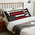 thumbnail image 4 of Honeii USA Flag Cross Print Long Body Pillowcase 20x54 in,Body Pillow Cover with Zipper,Large Body Pillowcase,Soft Bed Decorative, 4 of 7