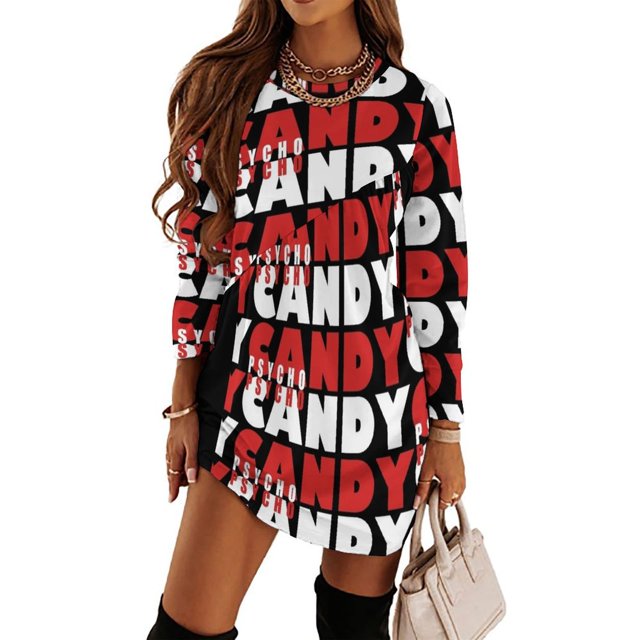 Psycho Candy Robe à Manches Longues style Coréen Élégante Robes de Soirée pour Femmes Robes d'Été 2024