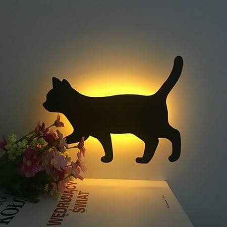 

Domestic Electric Appliance LED Projection Lamp Cat Wall Lamp 3D Sound Control Cat Lamp Decoration