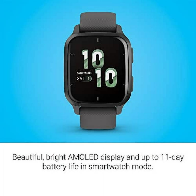 Garmin Venu Sq 2 GPS Smartwatch, All-Day Health Monitoring, Long-Lasting Battery Life, AMOLED Display, Slate and Shadow Gray Garmin Venu Sq 2 GPS Smartwatch, All-Day Health Monitoring, Long-Lasting Battery Life, AMOLED Display, Slate and Shadow Gray