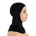 thumbnail image 3 of Turban Hat Solid Color Adjustable Ladies Windproof Smooth Under Scarf for Daily Wear, 3 of 8