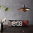 thumbnail image 1 of Despertadores para dormitorio, reloj electrónico colgante, silenciador, conversión de 12/24 horas, pantalla grande, LED para colgar en la pared., 1 of 5