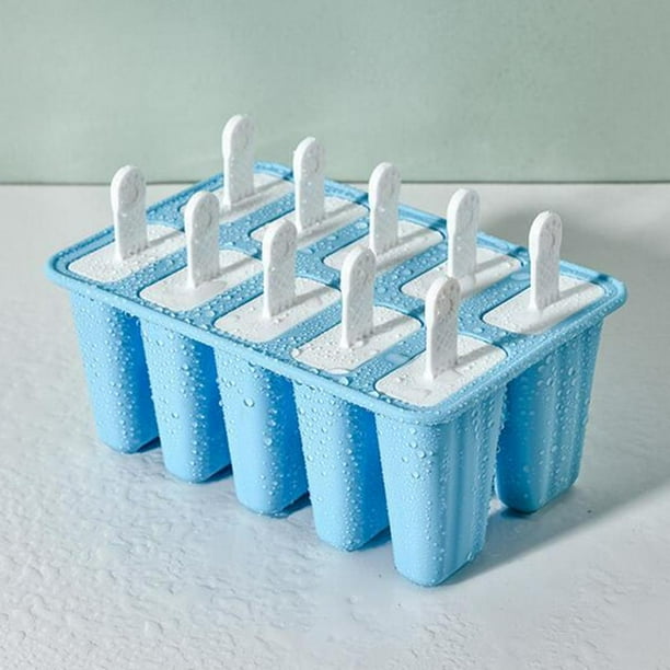 Moldes de de silicona moldes de libre de BPA moldes de caseros reutilizables de fácil liberación herramienta para 10 celdas azul Macarena Molde para paletas