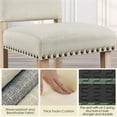 thumbnail image 5 of Topeakmart 4pcs Upholstered Kitchen Dining Chairs with Nailhead Trim, Beige, 5 of 9