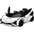 thumbnail image 1 of OLAKIDS 12V Licensed Lamborghini Sian Kids Ride On Car with Parent Remote Control, Spring Suspension, MP3 Player, Electric Toy Roadster Carbon Fiber Textured for Toddler, 1 of 9