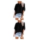 thumbnail image 3 of Camisa de media manga Qarigey Blusa de encaje fresca Negro S M L XL XXL 3XL, 3 of 6