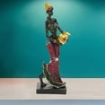 thumbnail image 5 of African Figurines Women Decorative Sculpture Flower Vase Home Centerpieces for Dining Room Table Tribal Lady Statue Vintage Gift, 5 of 8