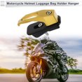 thumbnail image 3 of Gancho colgante para motocicleta Cuadrado Soporte para casco de motocicleta Equipaje para scooters bicicletas Tono dorado Longitud 78mm, 3 of 7