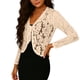 thumbnail image 1 of Xuyuer Women's Elegant Loose-Fit Long Sleeve Lace Cardigan, Delicate Knit Cover Up for Weddings, Beach Evenings, Date Nights and Spring Summer Romantic Outfits, 1 of 7