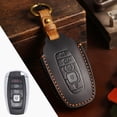 thumbnail image 3 of Key Fob Cover Compatible with Lincoln MKC MKX MKZ Continental Navigator Nautilus 2017-2021 5 Button Keychain Case Holder Protector,Black, 3 of 7