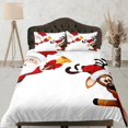 thumbnail image 1 of Navidad Juego de funda nórdica con almohadas Santa Claus Dormitorio Ropa de Cama Funda de edredón, 1 of 4