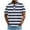 Blue, variant on Tops for Men Plus Size Short Sleeved Lapel Button Stripe Casual Solid Color Hook Buckle T-shirt Green XXXXL