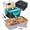 Neon Blue, variant on FORABEST Electric Lunch Box for Adults with 2 Stainless Steel Containers, Fast 80W Heated Lunch Box for Adult 12/24/110/220V Portable Food Warmer Lunch Box for Car,Truck,Office 1.5L Durable Leakproof
