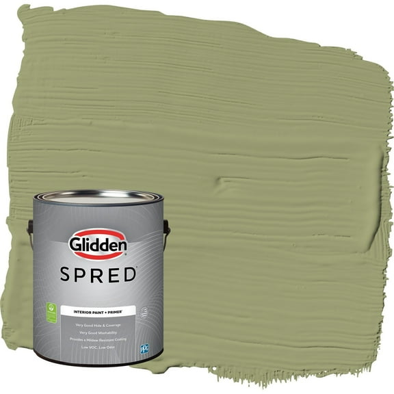 Glidden Spred Pine Trail / Green Semi-Gloss Interior Paint with Primer, 1 Gallon