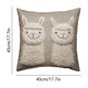 thumbnail image 3 of Funda de almohada de alpaca sintética súper suave, con bordado tridimensional y estampado de animales, de pelo corto y felpa corta., 3 of 6