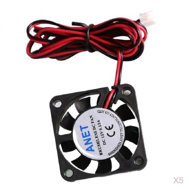 5Pcs Ventilador De Impresora 3D 12V 0.1A Ventilador De Enfriamiento Silencioso 40X40X10mm Con Cable Para Impresora 3D, DVR Y Otros El