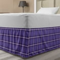 thumbnail image 1 of Violet Bed Skirt, Scottish Associated Monochromatic Geometric Violescent Tartan Pattern, Elastic Bedskirt Dust Ruffle Wrap Around for Bedding Decor, 4 Sizes, Pale Purple and Lavender, by Ambesonne, 1 of 2