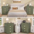 thumbnail image 3 of Large 5 Drawer Curved Dresser,Built-in Charging Station,Nightstand for Bedroom, Living Room(Green, 5 Drawer), 3 of 6