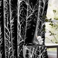 thumbnail image 3 of Decoultimatex Silver White Tree Branch Metallic Blackout Window Curtain Panel Light&nbsp;Blocking Noise Reduction Drapes, Grommet Top, 50"x 96"x 2, 3 of 6