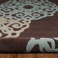 thumbnail image 3 of Linon Trio Area Rug - Chocolate / Garnet, 3 of 3