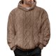 thumbnail image 2 of pstuiky Camisas de manga larga de invierno para hombre, Sudadera con capucha de manga larga con bolsillo y cordón de forro polar de color liso para hombre tops de invierno para hombre s, 2 of 9