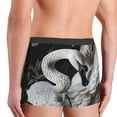 thumbnail image 2 of Haiem Elegant Swans Black Background Men's Boxer Briefs, Every Day Comfort Stretch Cotton Moisture-Wicking Underwear-Small, 2 of 8