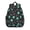 Alien Head and, variant on Alien Head and UFO Deep Black Pattern Backpack for School, Cute School Bag with Adjustable Shoulder Straps and Padded Back, 15"x11.42"x5.5"