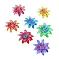 thumbnail image 2 of Decorative Metal Iron Flowers for Outside Garden Stakes Lawn Ornaments, 7Pcs Colorful Metal Daylily Flower Garden Stakes, Floral Garden Stake Decor, 2 of 9