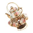 thumbnail image 1 of kurtrusly Tea Cups and Saucers Set Coffee Pot Ceramic Coffee Cup Set Floral for Cafe, 1 of 9