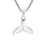 Ocean's Majestic Whale Tail .925 Sterling Silver Pendant Necklace