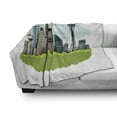 thumbnail image 3 of Seattle Skyline Soft Flannel Fleece Throw Blanket, Cartoon of Downtown of the City of Seattle Sketchy Cityscape Skyscrapers, Cozy Plush for Indoor and Outdoor Use, 60" x 80", Multicolor, by Ambesonne, 3 of 6