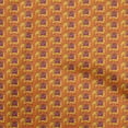 thumbnail image 1 of oneOone Rayon Orange Fabric Kalamkari Craft Projects Decor Fabric Printed By The Yard 56 Inch Wide, 1 of 5