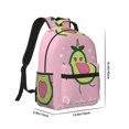 thumbnail image 2 of Yiaed Cute Avocado Print School Backpack College Backpack Daypacks for Students High School Spacious and Durable Daypack for Work and Travel-One Size, 2 of 6