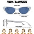 thumbnail image 6 of Joopin Retro Vintage Narrow Cat Eye Sunglasses for Women Men 90s Small Chic Style Trendy Sunnies UV400 Protection, 6 of 7