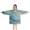 Blue, variant on Teal Gold Marble Wave Dot Pattern Blanket Hoodies for Kids 6-13YR Oversize Wearable Blanket Hoodies for Boys Girls Teens
